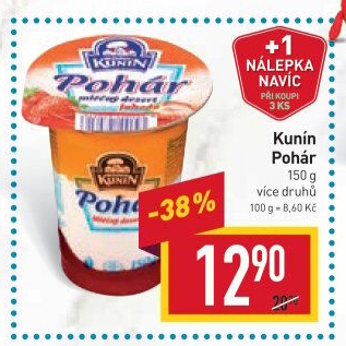 Mléčný Pohár Mlékárna Kunín