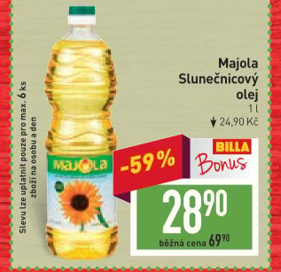 Slunečnicový olej Majola