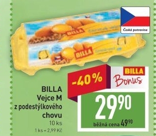 Vejce z podestýlky M Billa