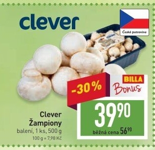 Žampiony Clever