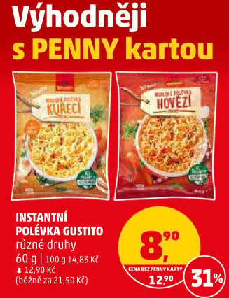 Instantní polévka Gustito