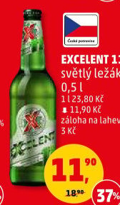 Pivo světlý ležák 11° Excelent
