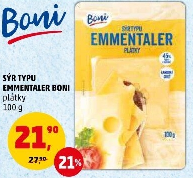 Sýr ementálského typu Boni