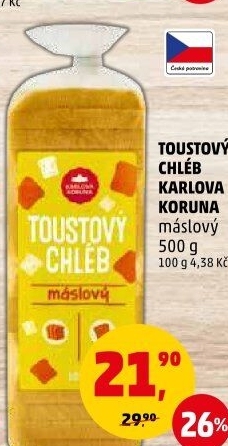 Toustový chléb Karlova Koruna