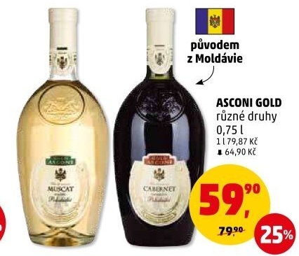 Vína Gold Asconi