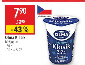 Bílý jogurt Klasik Olma