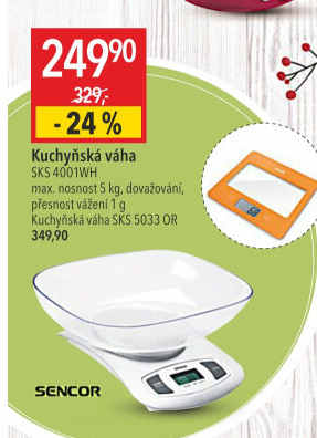 Kuchyňská digitální váha Sencor SKS 4001