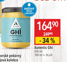Přepuštěné máslo Ghí Autentis