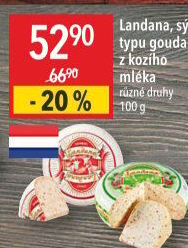 Sýr Gouda kozí ochucená Landana