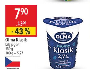 Bílý jogurt Klasik Olma