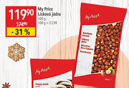 Lískové ořechy My Price