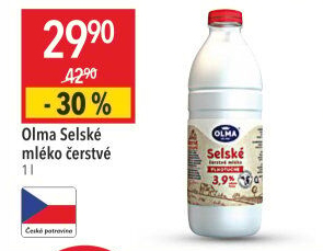 Mléko čerstvé selské Olma - 3,5% plnotučné