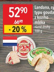 Sýr Gouda kozí ochucená Landana
