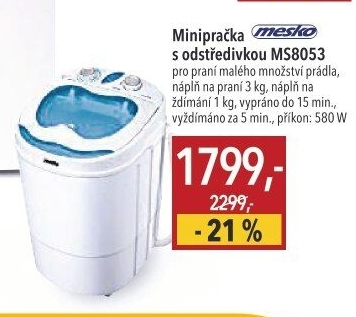 Minipračka s odstředivkou MS8053 Mesko