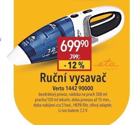 Ruční vysavač Eta Verto 1442 90000