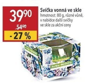 Svíčky ve skle vonné