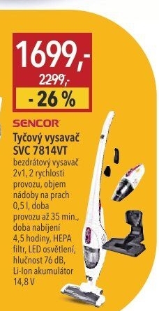 Tyčový vysavač SVC 7814VT Sencor