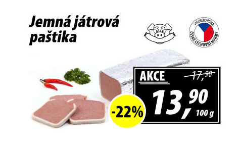 Paštika játrová jemná