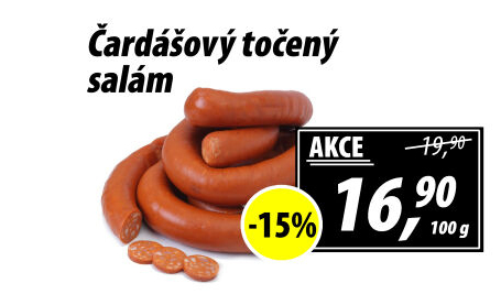 Salám čardášový točený
