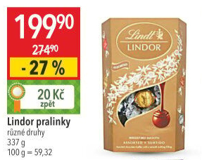 Bonboniéra Pralinky Lindor Lindt