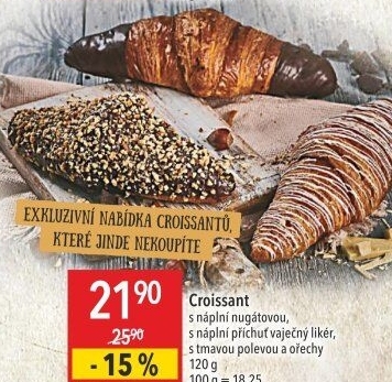 Croissant s náplní