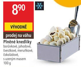 Knedlíky tvarohové mražené
