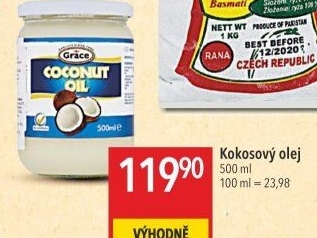 Kokosový olej Grace