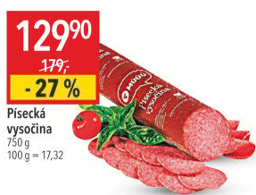 Salám Vysočina písecká Maso uzeniny Písek