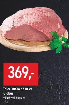 Telecí maso na řízky Globus
