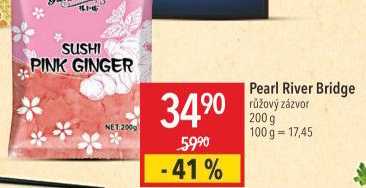 Zázvor růžový nakládaný na sushi Pearl River Bridge