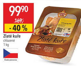 Kuře Zlaté Vodňanské kuře