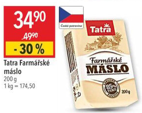 Máslo farmářské Tatra