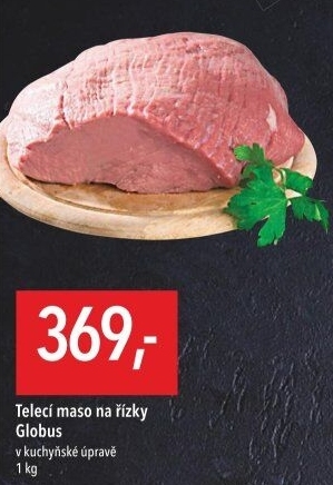 Telecí maso na řízky Globus