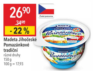 Tradiční pomazánkové Jihočeské Madeta