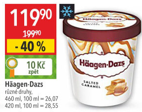 Zmrzlina v kelímku Häagen-Dazs