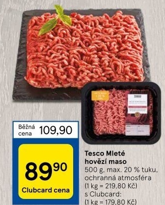 Hovězí mleté maso Tesco