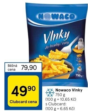 Hranolky vlnky mražené Nowaco