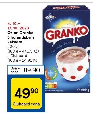 Instantní kakao Granko