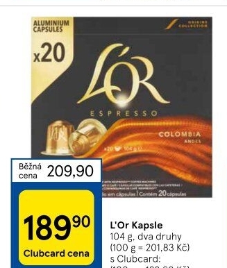 Kapsle pro Nespresso L'