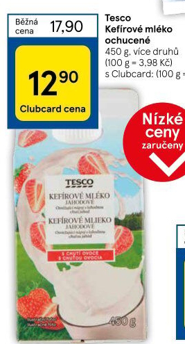 Kefírové mléko ochucené Tesco