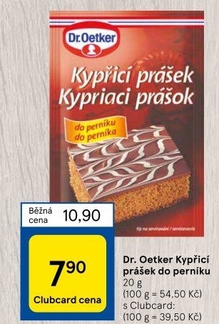 Kypřicí prášek do perníku Dr. Oetker