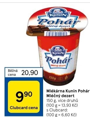 Mléčný Pohár Mlékárna Kunín