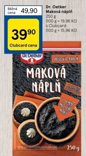 Náplň Dr. Oetker