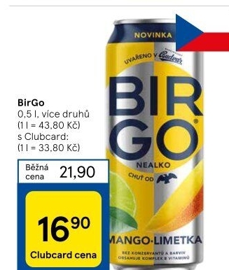 Nealkoholické pivo ochucené Birgo