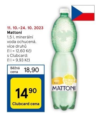 Ochucená voda Mattoni