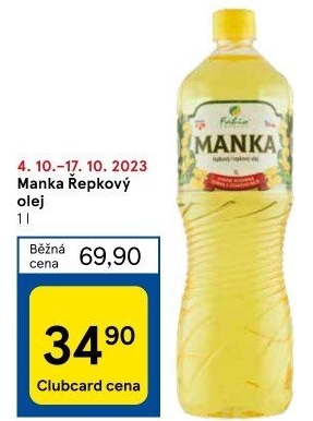 Řepkový olej Manka Fabio