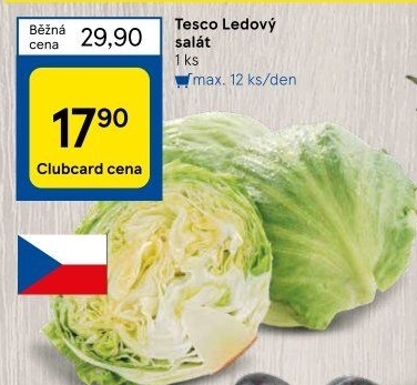 Salát ledový Tesco