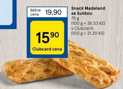 Snack Madeland se šunkou La Lorraine
