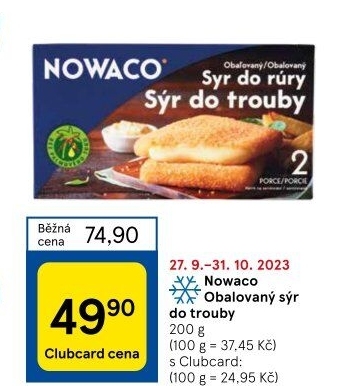 Sýr obalovaný do trouby mražený Nowaco