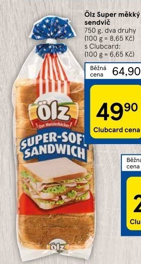 Toustový chléb Sandwich Soft Ölz